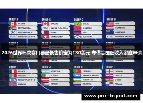 2026世界杯决赛门票最低售价定为180美元 专供美国低收入家庭申请 2026世界杯决赛门票最低售价定为180美元 专供美国低收入家庭申请